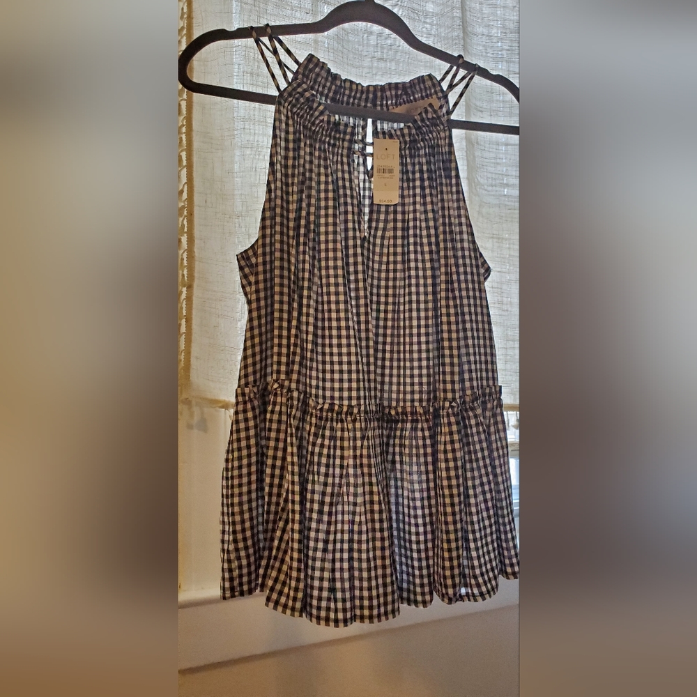 Women's blouses Top, Foft  L  , Black and White